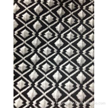 Svartvitt diamantformat luftlagert jacquardtyg